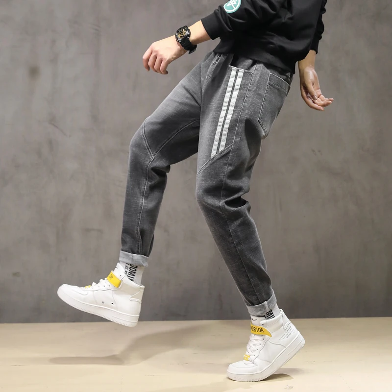 10XL Plus Size 2021New Summer High Quality Men Baggy ripped solid Pants Cargo Male Casual Denim Fashion Mens Long Jeans Trousers