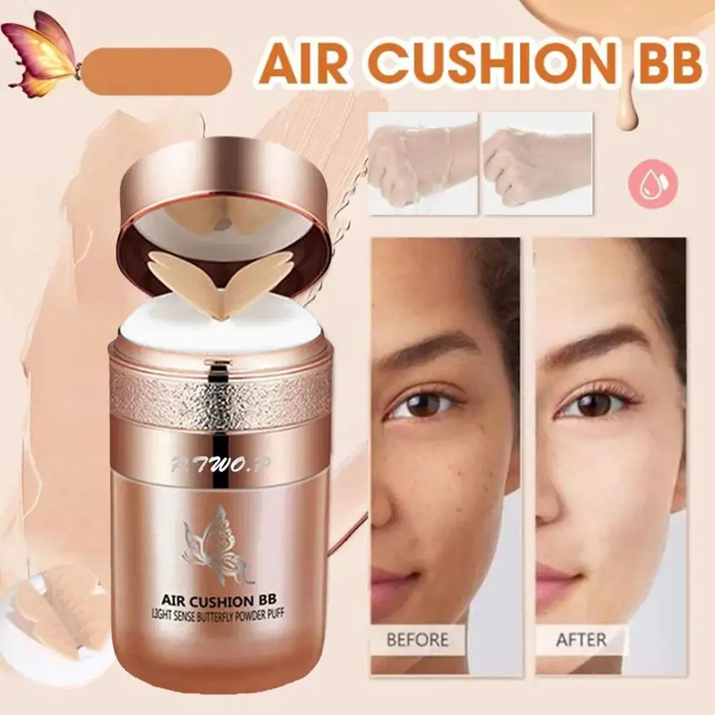 

Butterfly Air Mushroom Head BB Cream Air Cushion Moisturizing Foundation Natural Brightening Waterproof Makeup Cosmetics