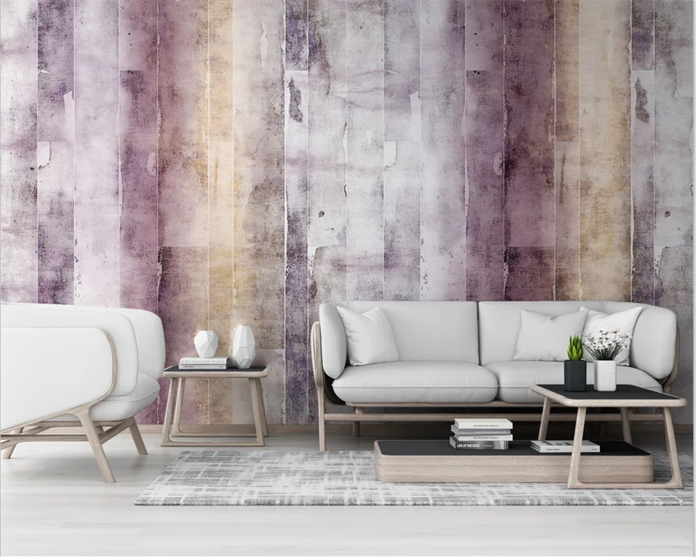 

beibehang Customized modern minimalist abstract geometric ink wood plank wood grain TV background wallpaper