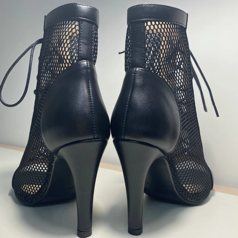 New Sexy High Heels Hollow Mesh Sandals Summer Fashion Trend Comfort Peep Toe Boots Stilettos Jazz Dance Female Shoes Plus Size 5 New Sexy High Heels Hollow Mesh Sandals Summer Fashion Trend Comfort Peep Toe Boots Stilettos Jazz Dance Female Shoes Plus Size 5
