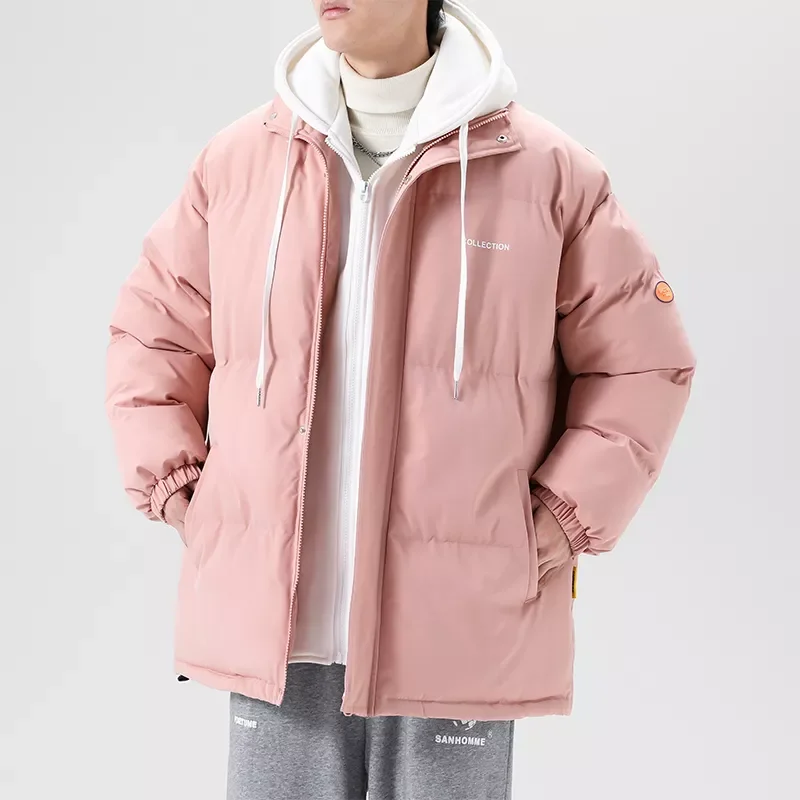 Coats Streetwear Men Casual Windproof Pockets Hooded Parkas Fake Two-pie Men’s Jackets New Outwear Warm Parka