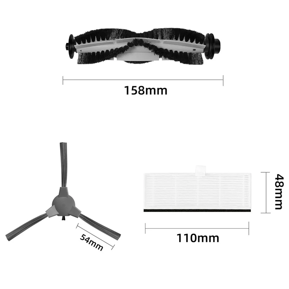 Комплект запасных частей совместимый с роботами-пылесосами Coredy и Goovi.