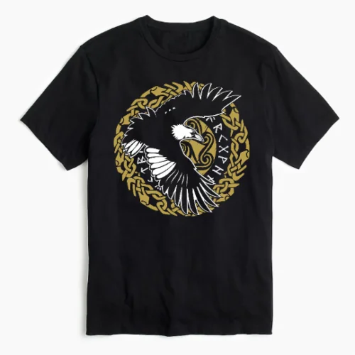 

Odin's Raven T-Shirt Norse Viking Mythology Runes