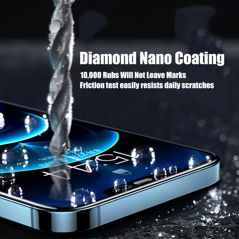 4Pcs Full Cover Protective Glass on The for IPhone 14 13 12 11 Screen Protector for IPhone 7 8 Plus 11 12 Pro X XR XS MAX Glass