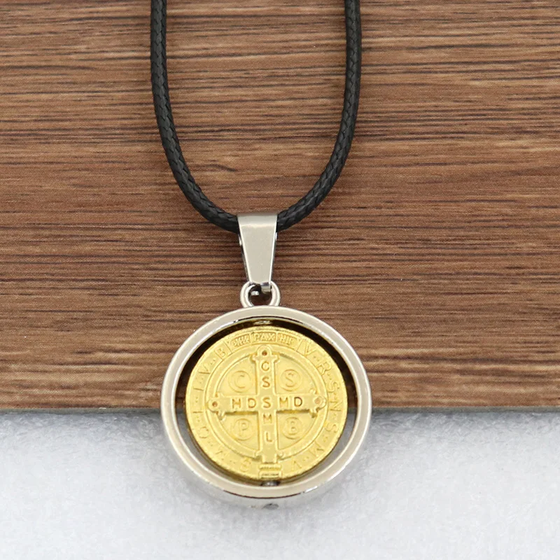 

Vintage Rotatable Cross Pendant Necklace for Women Men Long Chain Punk Goth Collar Choker Jewelry Accessories Gothic Wholesale