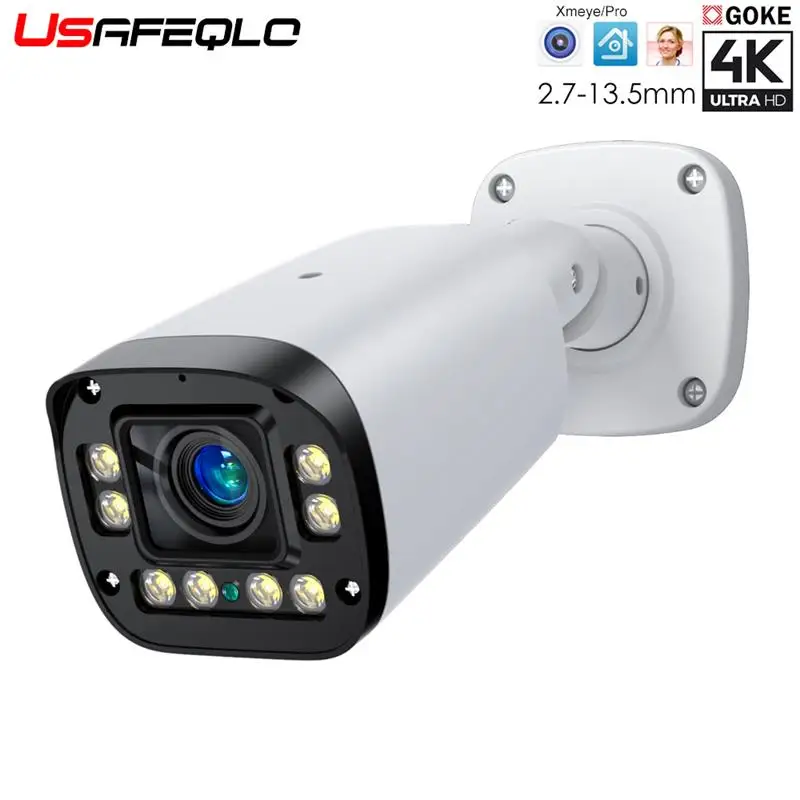

Уличная IP-камера видеонаблюдения, 8 Мп, 5 МП, 4 МП, 5-кратный зум, запись звука, POE, цилиндрическая, Инфракрасные светодиоды, P2P, 12 В, 48 В постоянного тока, POE