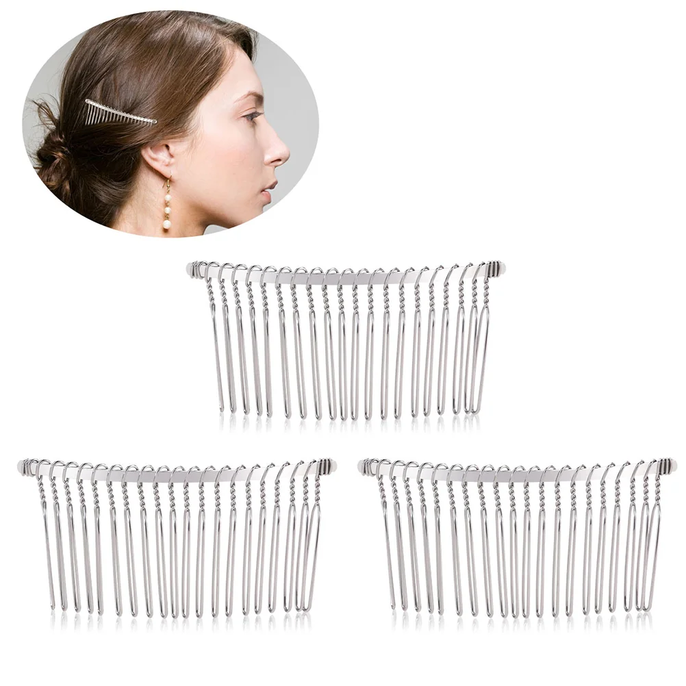 

12pcs French Side Combs Bridal Side Comb Hair Clip Combs Metal Side Comb French Combs Metal Wire Hair Combs