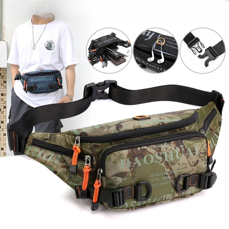 Камуфляжная Поясная Сумка Для Мальчиков Водонепроницаемая Через Плечо С