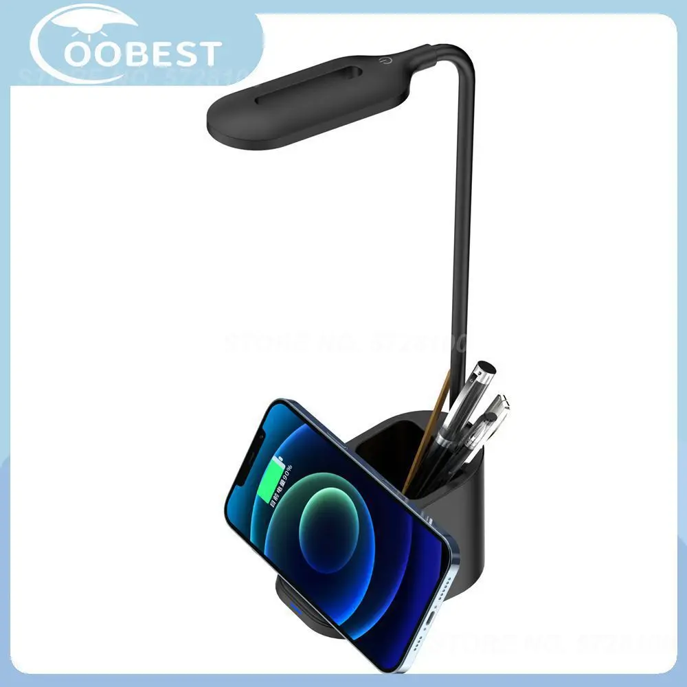 

3 Light Colors Mobile Phone Stand Reading Lamp Book Light Usb Desk Lamp Led Lights Wireless Charging Lamp For Bedroom Study