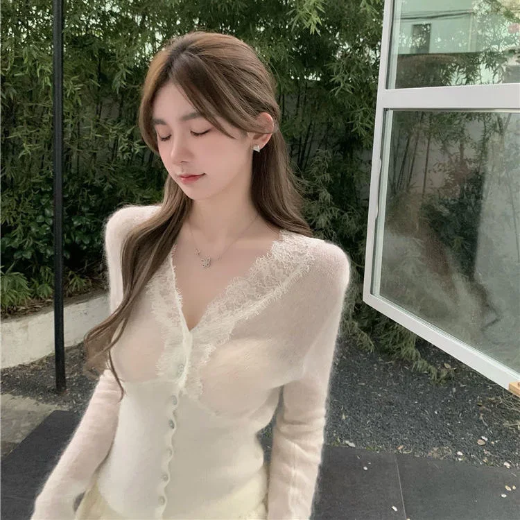 Женский винтажный топ с v-образным вырезом