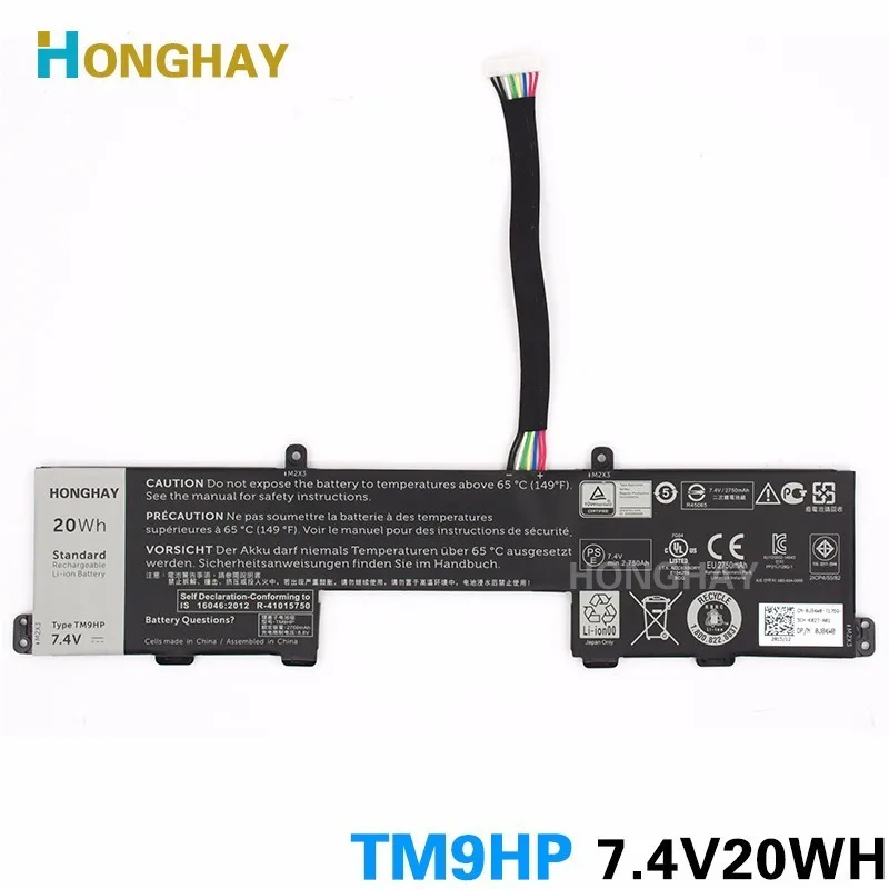 Новая батарея для клавиатуры ноутбука HONGHAY TM9HP DELL Latitude 13 7350 FRVYX 0 2ICP4/55/82 0J84W0 7 4 V 20WH -