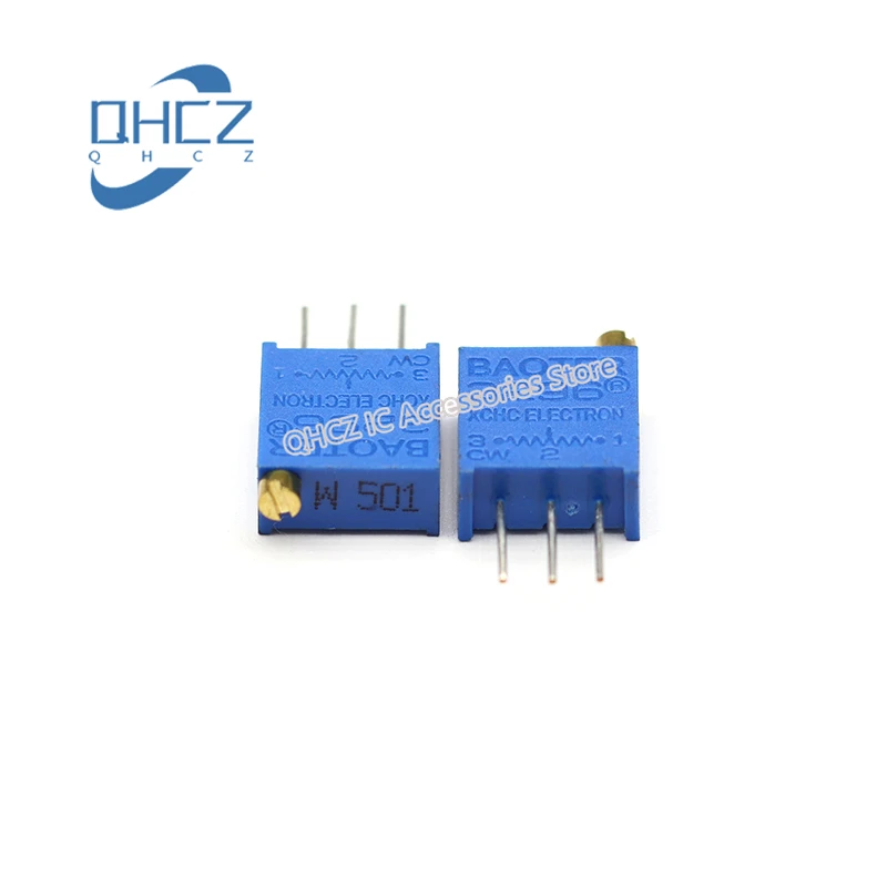 

20 шт., 3296W-501 500R (500 Ом), регулируемый прецизионный потенциометр 3296, потенциометр