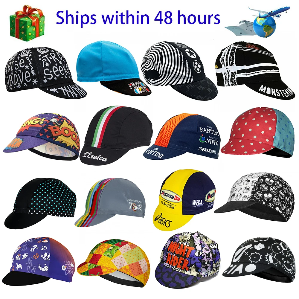 

Variety of New Prints Classic Cycling Caps Outdoor Mountain Road Bike Race Caps Unisex Moisture Wicking Spring Summer