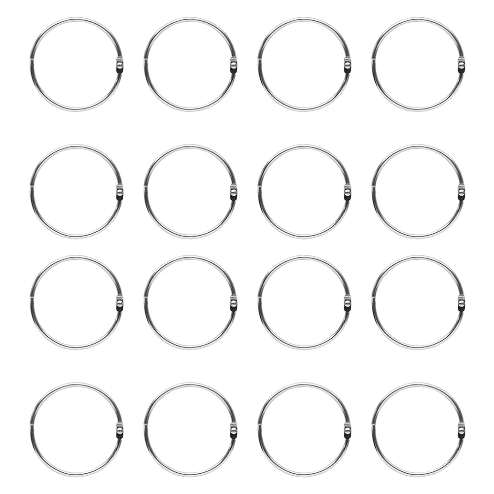 

Rings Ring Loose Leaf Metal Binder Book Key Steel Stainless Photo Album Notebook Paper Office Open Diy Buckle Hinged Scrapbook