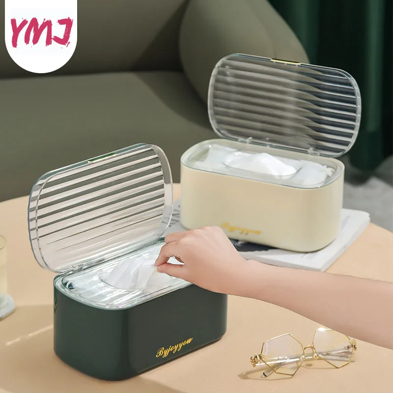 

1Pc Napkin Box Holder Mask Holder with Dust Proof Lid Tissue Case Wet Wipes Organizer Household Auto Desktop Storage Case Deco