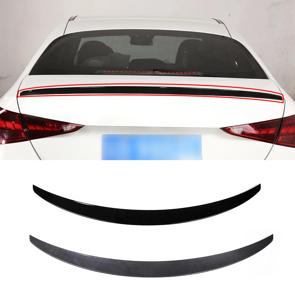 

for Mercedes Benz C W206 2022 2023 Car Rear Tail Trunk Spoiler Wing Panel Decorative Cover Trim ABS Exterior Auto Accessories