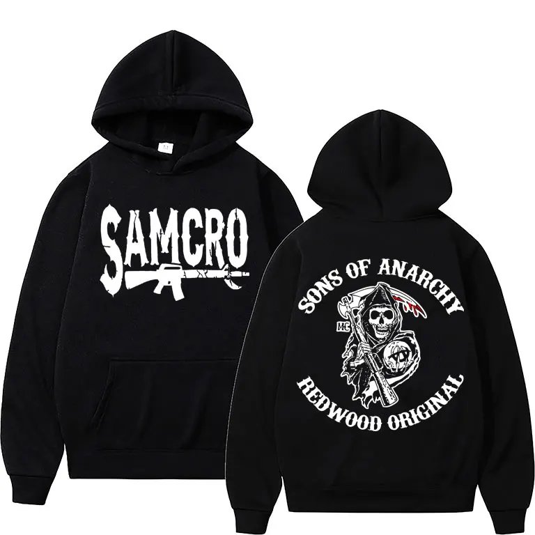 

Sons of Anarchy SAMCRO Hoodie Streetwear Men Womnen Hip Hop EU Size Sweatshirt Regular Mens Loose Hoodies Rock Punk Band Tops