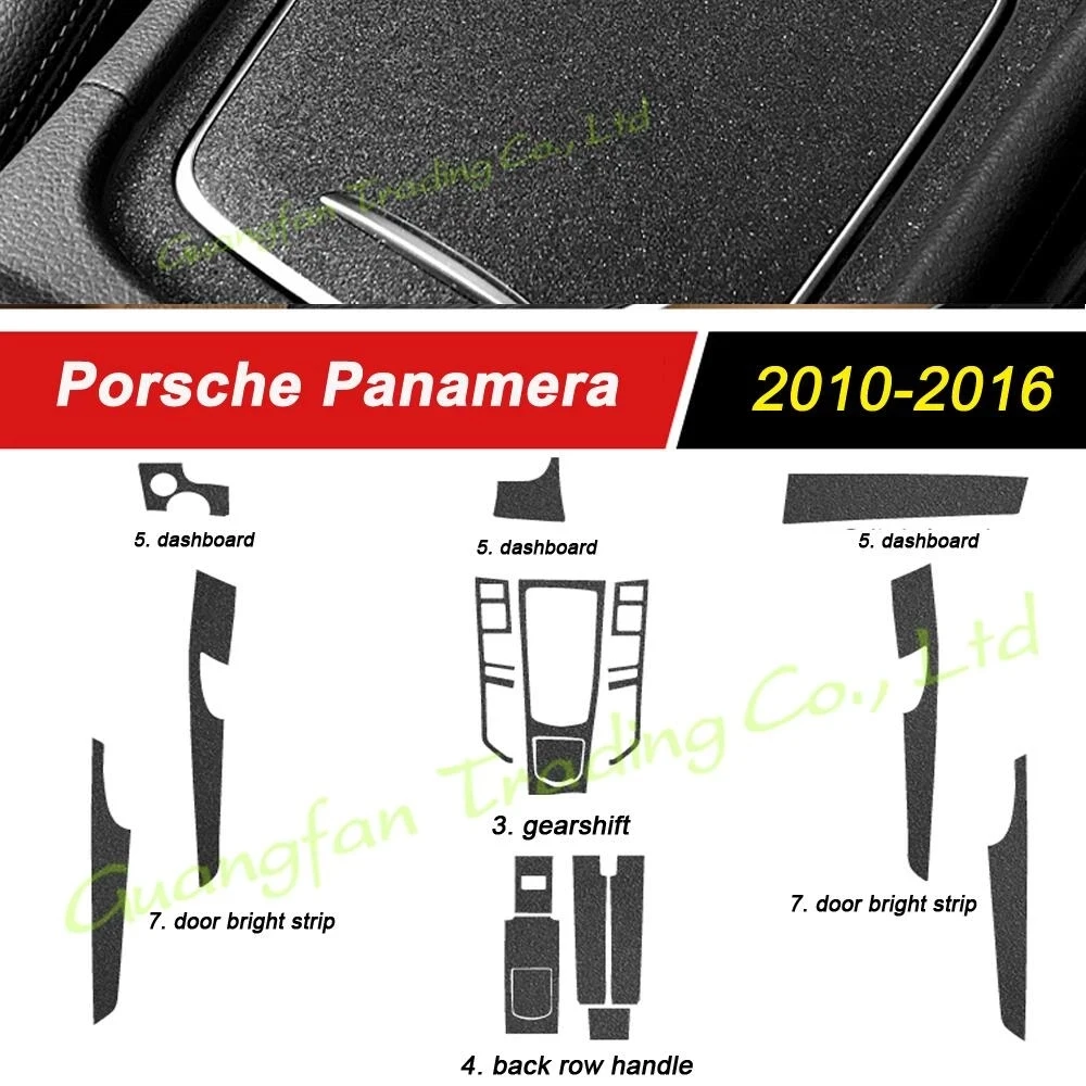 

For Porsche Panamera Year 2010 2016 3D/5D Carbon Fiber Car Inner Trim Cover Interior Sticker Decorative Accessories| |