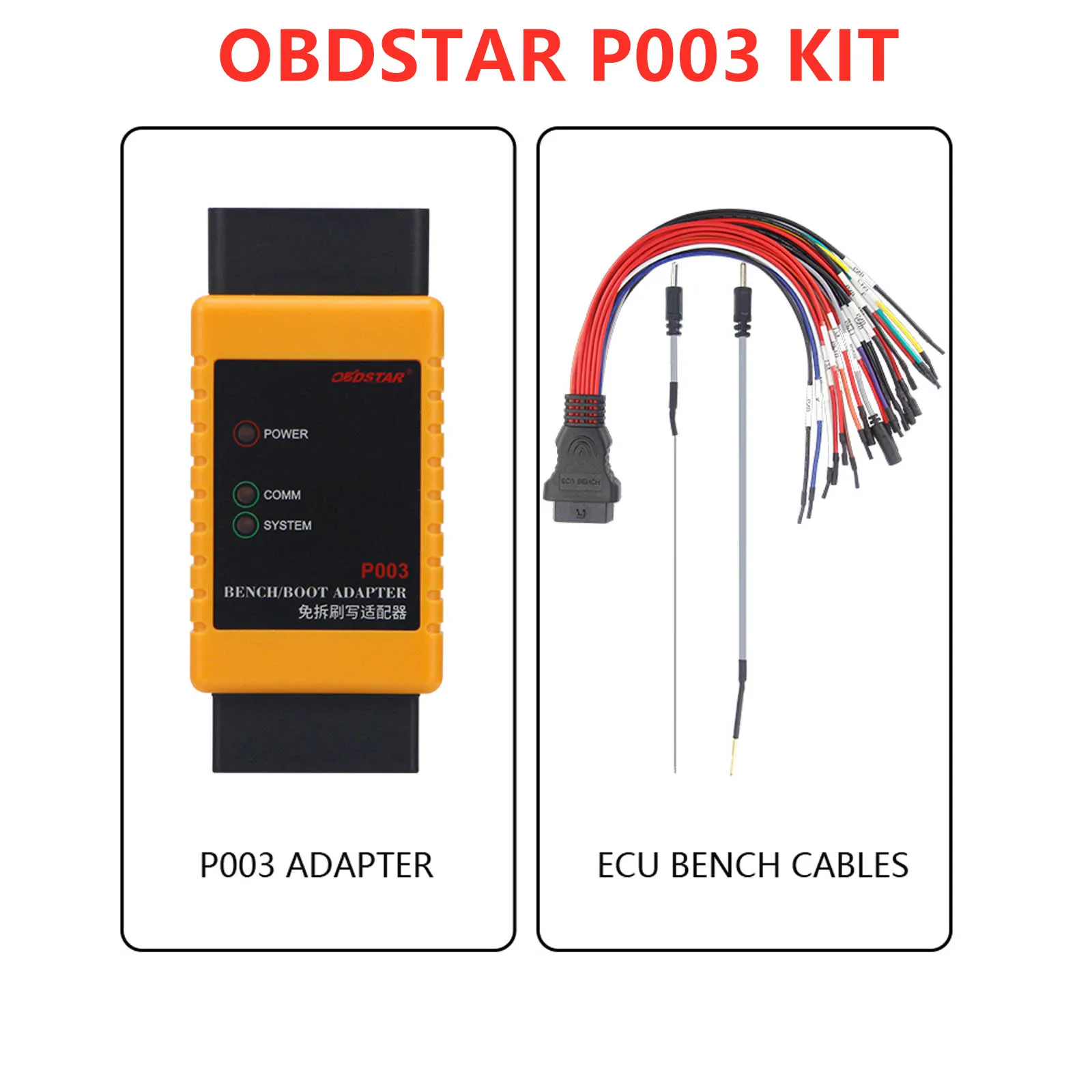 

OBDSTAR P003 комплект P003 адаптер с ECU настольные кабели, работающие с OBDSTAR X300 DP/ X300 DP PLUS/ X300 PRO4/ Key Master DP