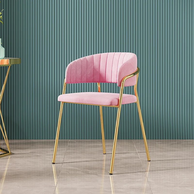

Ultralight Modern Dining Chairs Gold Legs Unique Comfortable Designer Dining Chairs Minimalist Velour Sillas Household Items