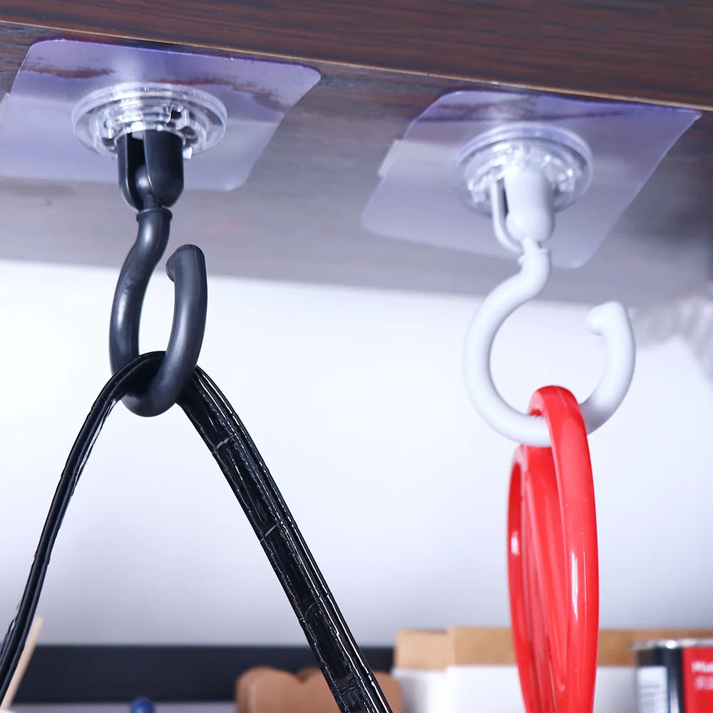 

Transparent Hangers Self Adhesive wall Hooks Storage Holders In Bathroom Kitchen Stick on Door Hooks For Keys Towels