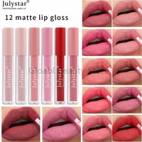 12 colors matte lip gloss waterproof long lasting nude pigment liquid lipstick red lip tint cosmetics beauty stay 24 hour makeup
