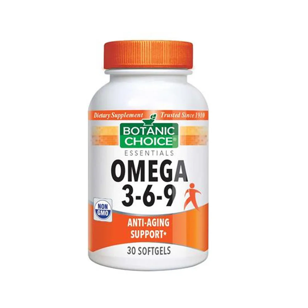 

Omega 3-6-9 1000 mg Cardiovascular health ANTI-AGING SUPPORT 30 Softgels