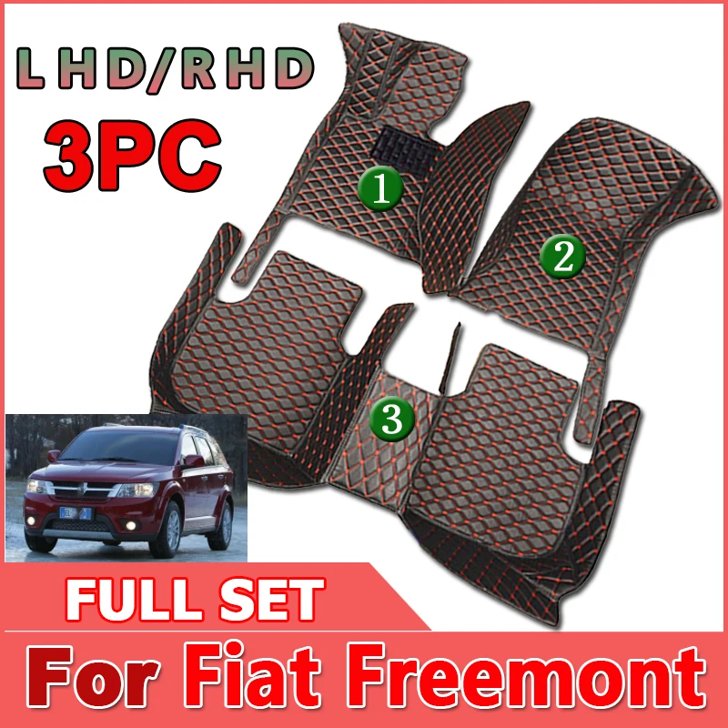 

Автомобильные коврики для Fiat Freemont 2011 ~ 2019, 7 сидений, водонепроницаемые коврики для авто, автомобильные коврики, напольные автомобильные акс...