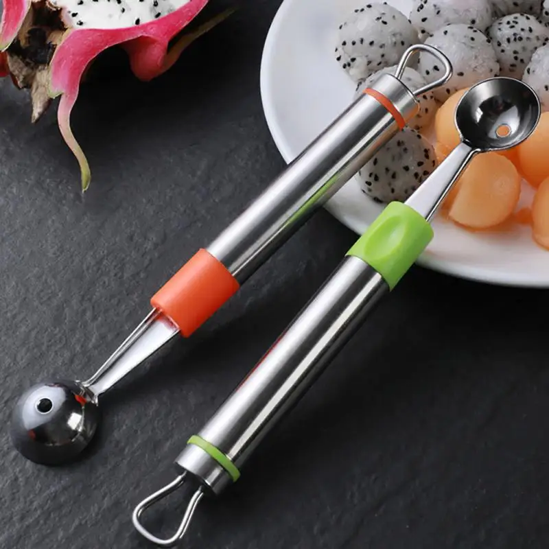 

Watermelon Ice Cream Dig Ball Scoop Stainless Steel Watermelon Fruit Carving Knife Cutter Gadgets Diy Assorted Cold Dishes Tool