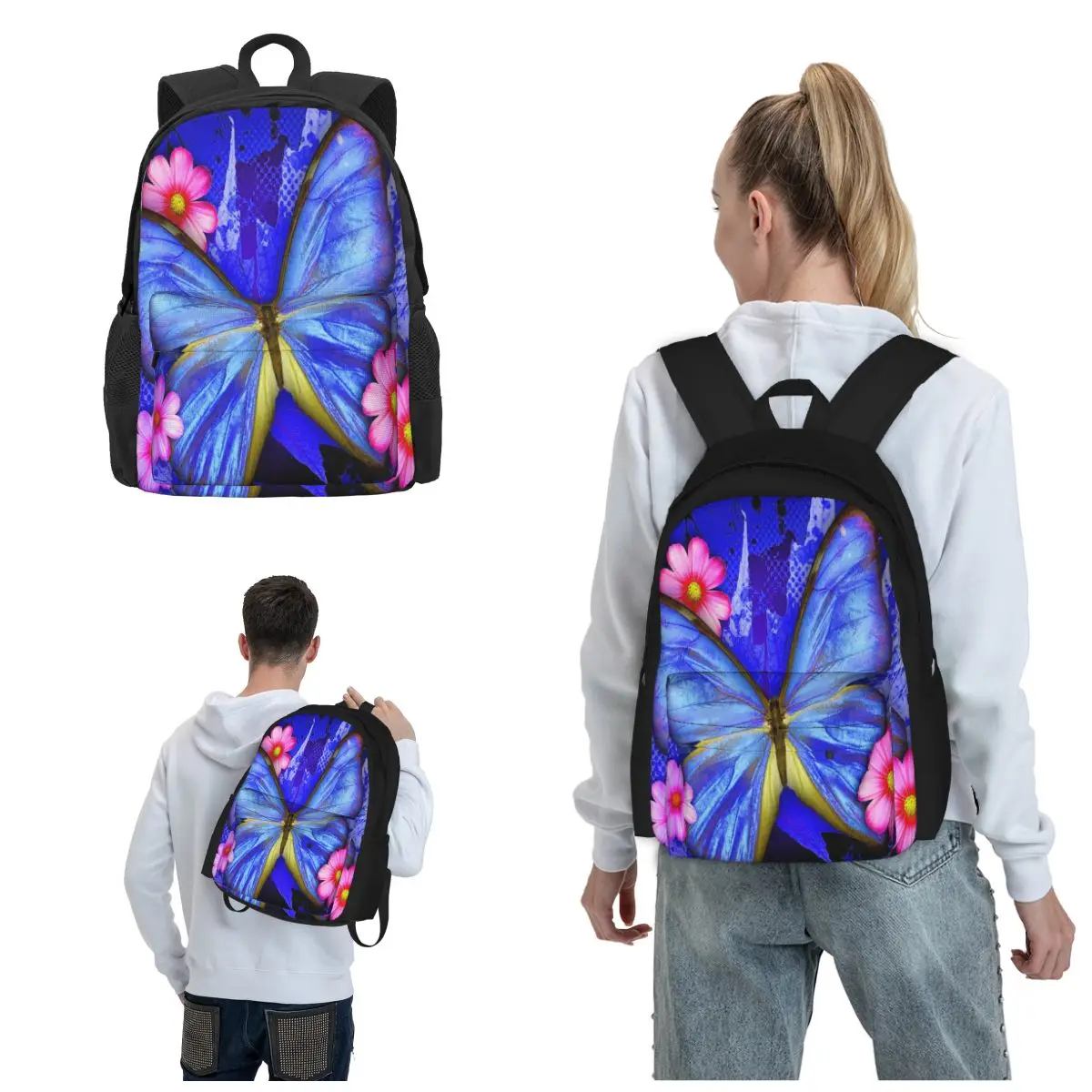 

Psychedelic Butterfly Bookbag Lightweight Embrace Your Active Lifestyle With Our Performance-Driven Backpack High School College