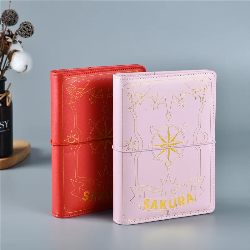 A6 Bronzing Binding Notebook Leather Waterproof Business Meeting Minutes Manual Student DIY Creative Hand Account Stationery
