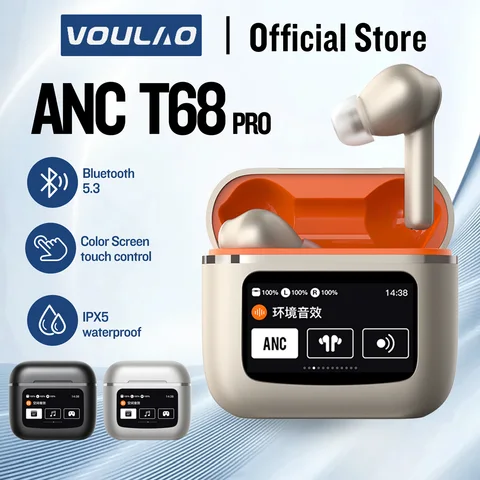 Bluetooth-наушники T68pro с сенсорным управлением и микрофоном