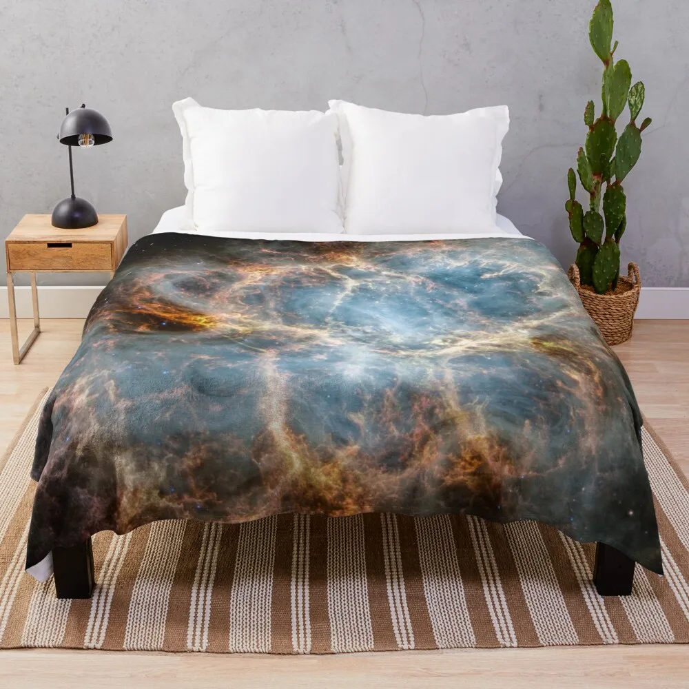 Крабная туманность (Изображение NIRCam и MIRI) Одеяло с космическим телескопом