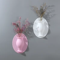free shipping silicone add sticky vase easy removable wall and refrigerator magic flower plant vase diy home decor accessories