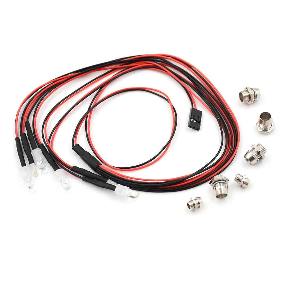 

6LEDs Lights 3-7V RC Car Light Set Headlight Taillight 1/10 RC Model Car Truck
