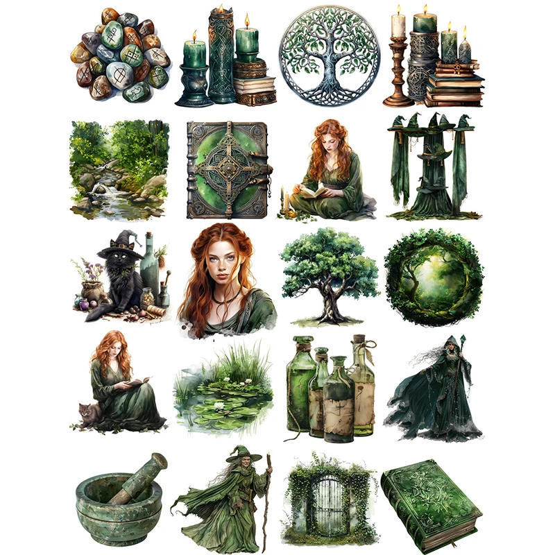 

Декоративные наклейки TIAMECH зелёный лес 20 шт