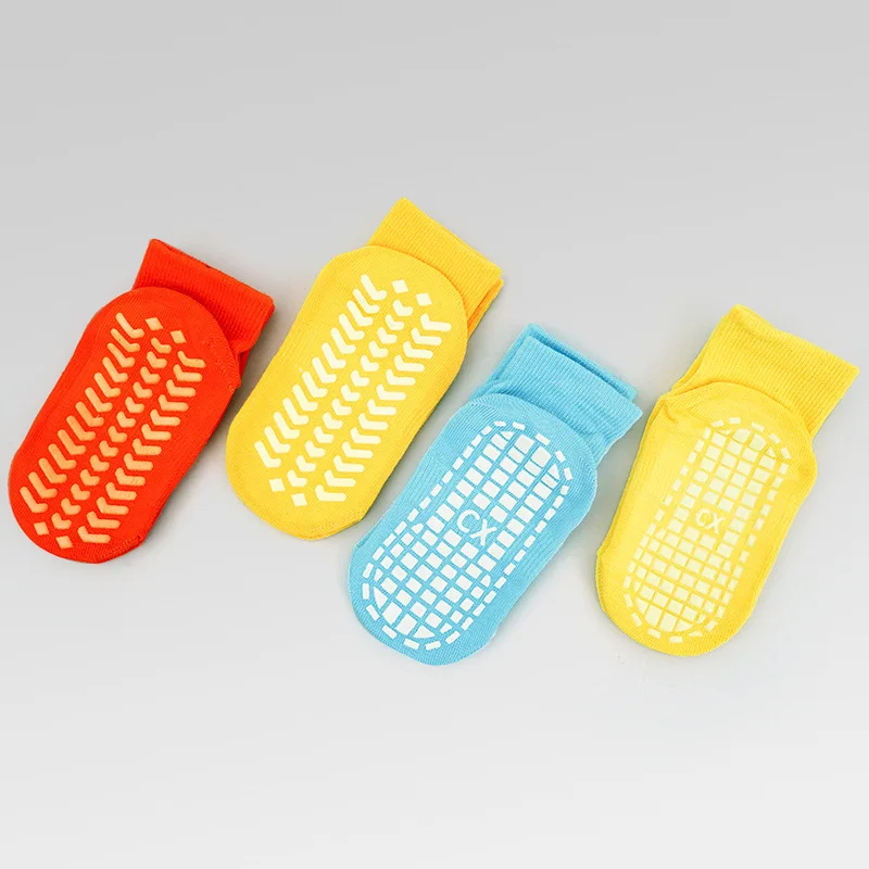 10pairs Trampoline Socks Indoor Non-Slip Sports Yoga Socks Pure Color Thickened Dispensing Women's Mesh Trampoline Socks Cotton