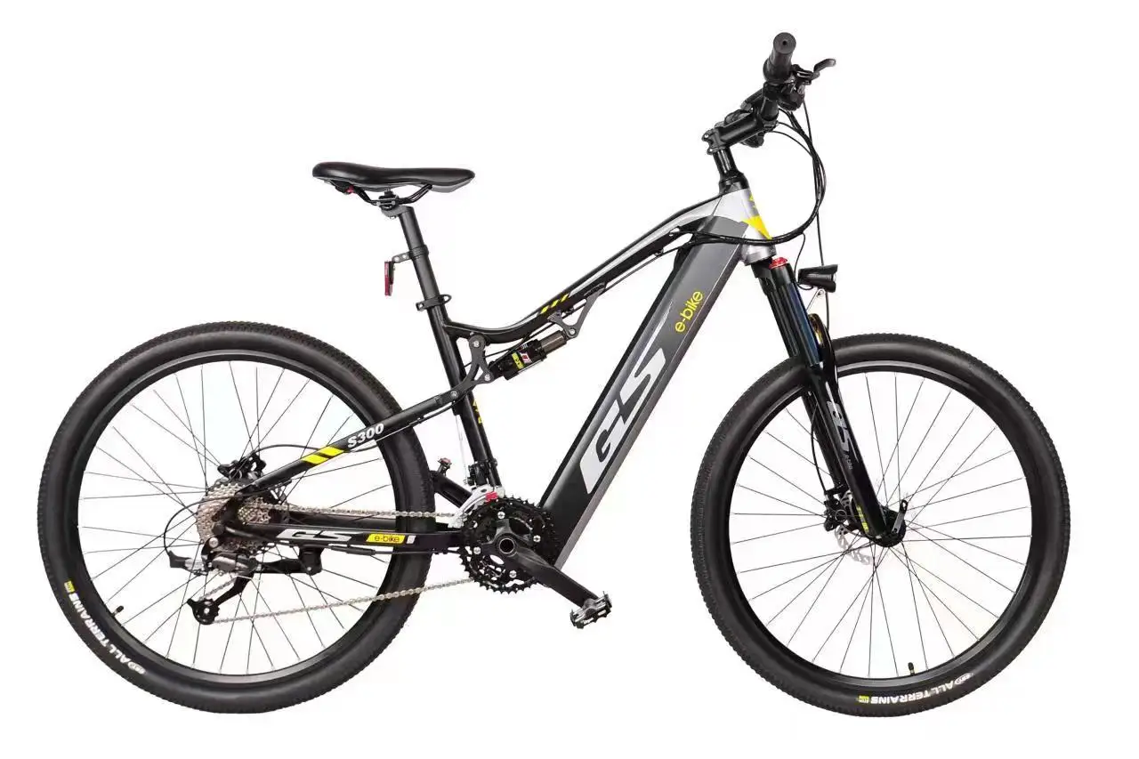 New Electric Bicycle Full Suspension Strong Rear-drive Engine Tires Aluminum Alloy Mountain Bike Convenient Low Noise Ebike