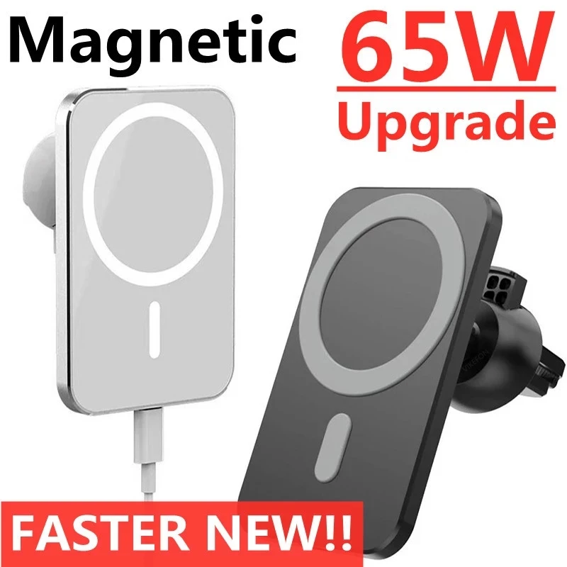 65W Magnetic Car Wireless Chargers Air Vent Phone Holder for iphone 12 13 14 Pro Max Mini Charger Fast Charging Station - купить по
