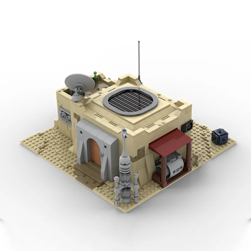 Фото 929 деталей MOC SW Генератор Моса Эйсли с Татуина # Конструктор «Боевая модель» 6 звезд, строительные блоки, идея для рождественского подарка, образовательная игрушка №5
