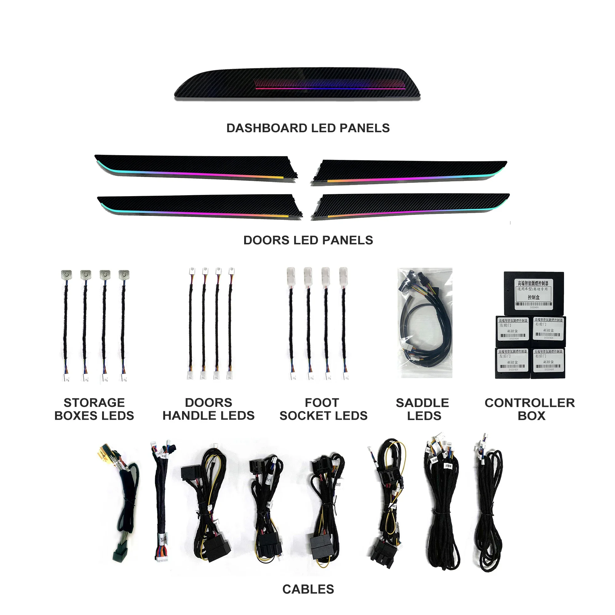 Voyeego автомобильный окружающий свет заводская цена для Audi A4 узор из углеродного