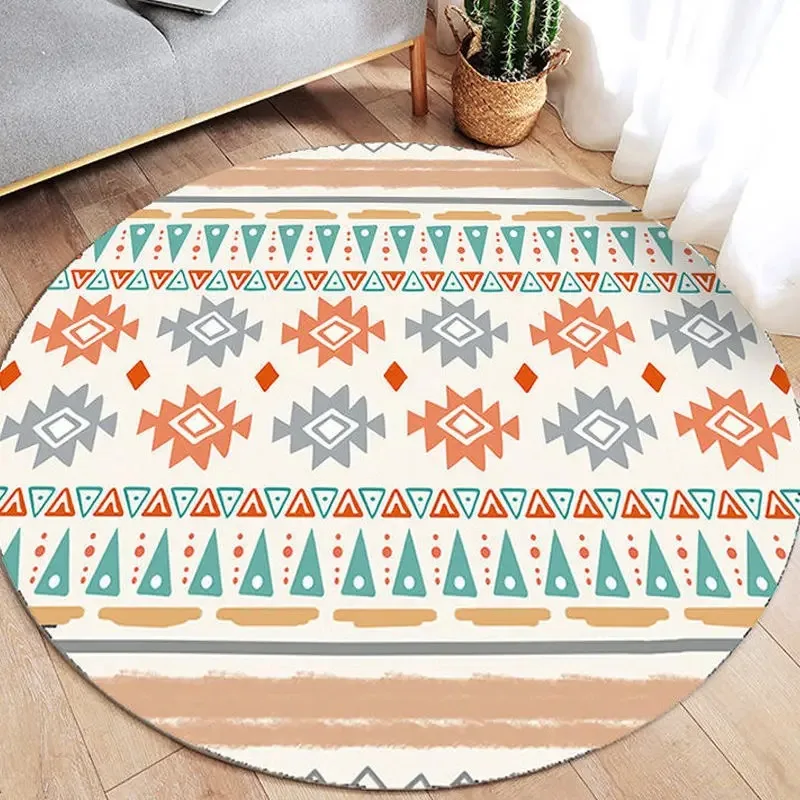 Круглый ковер с мандалой в стиле ретро для гостиной дивана простой домашний