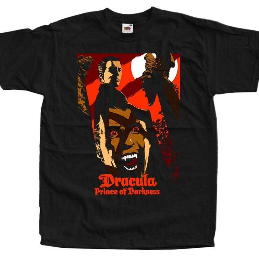 Дракула принц темноты V1 ужасный постер футболка все размеры S 5XL хлопок |