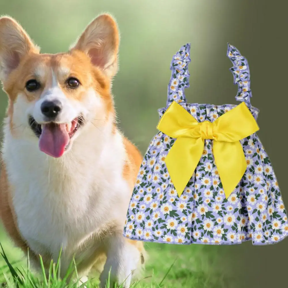 

Beautiful Pet Fashion Dress Fine Workmanship Breathable Bright-colored Dog Princess Dress Pet Supplies