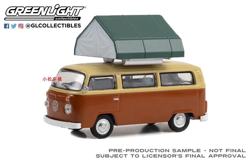 1: 64 1978 Volkswagen T2 van - Camp'otel Автомобильная спальная палатка/Панама коричневый сплав