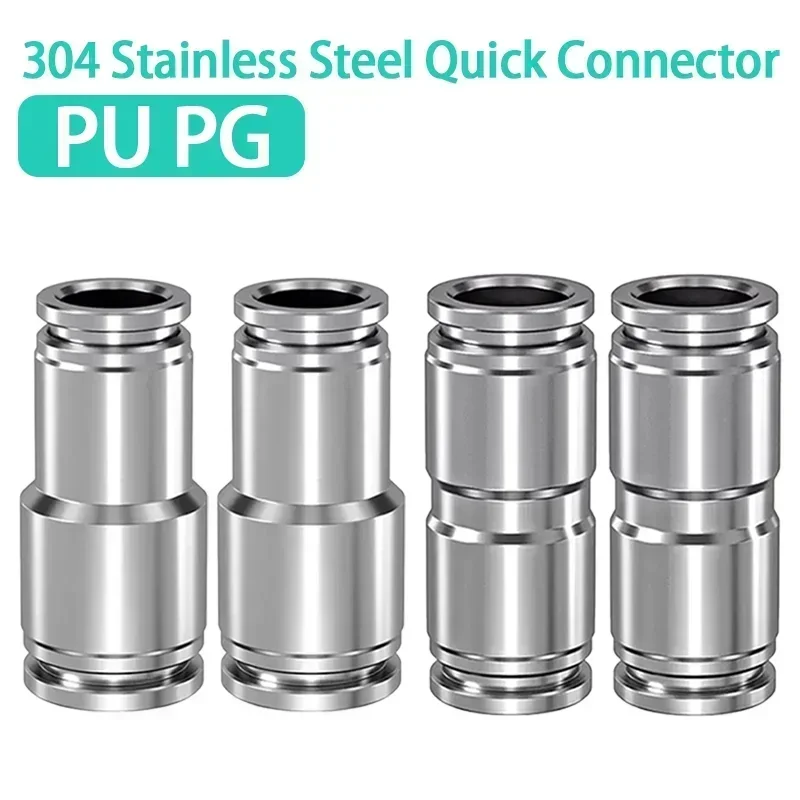 10 шт. пневматический фитинг из нержавеющей стали 304 прямой редуктор PG быстрый
