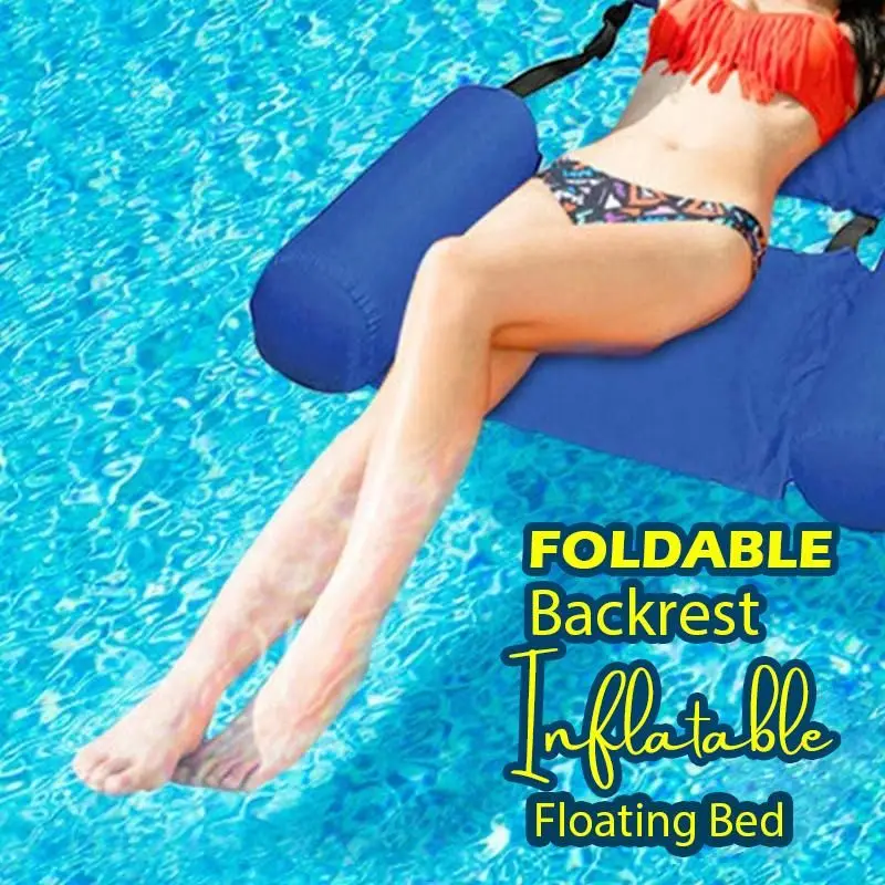 Складная Спинка надувная плавающая кровать летний бассейн водный гамак