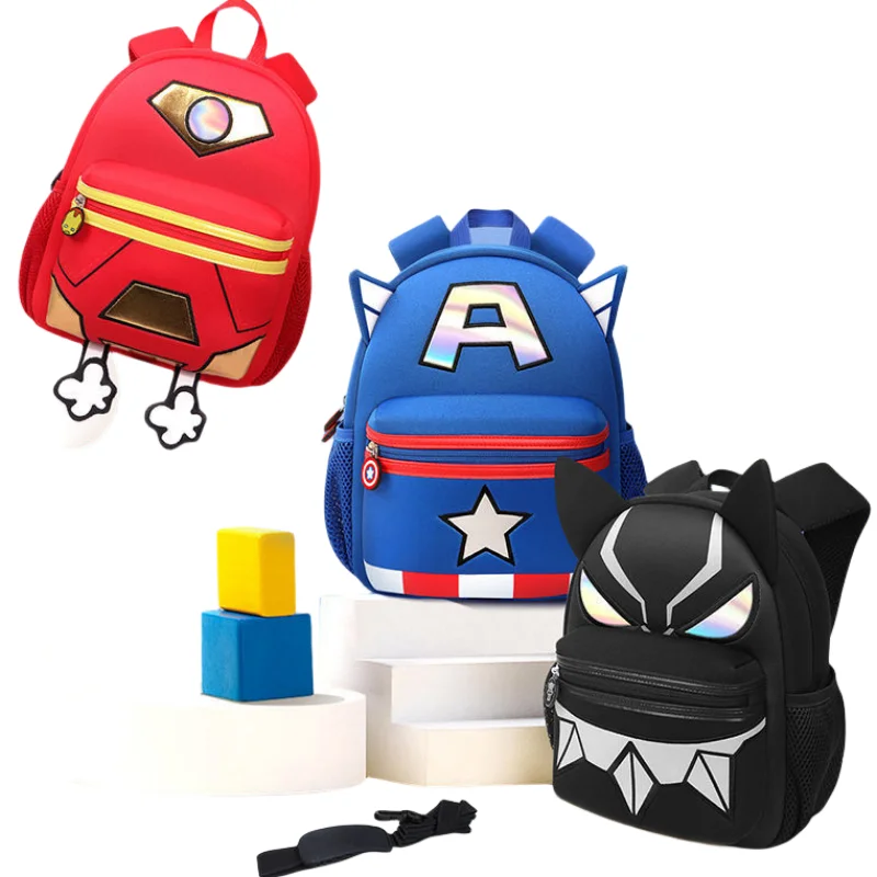 Marvel Anime  Spider-Man Creative Peripheral Fashion School Bag Children's Kawaii Personality Backpack Cartoon Holiday Gift