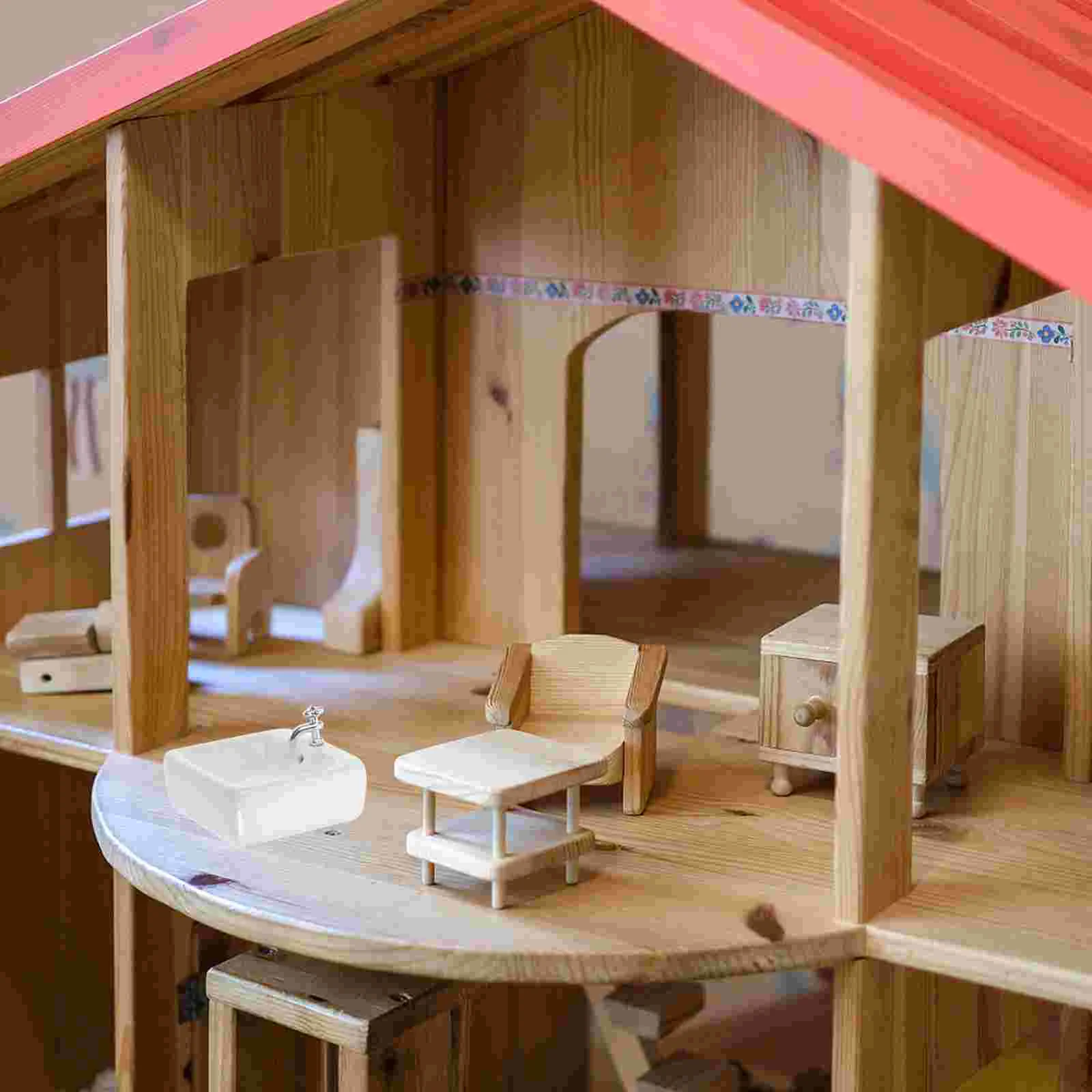 

Умывальник для кукольного домика, миниатюрная модель раковины, домашнее украшение, Керамическая Мойка для ванной комнаты