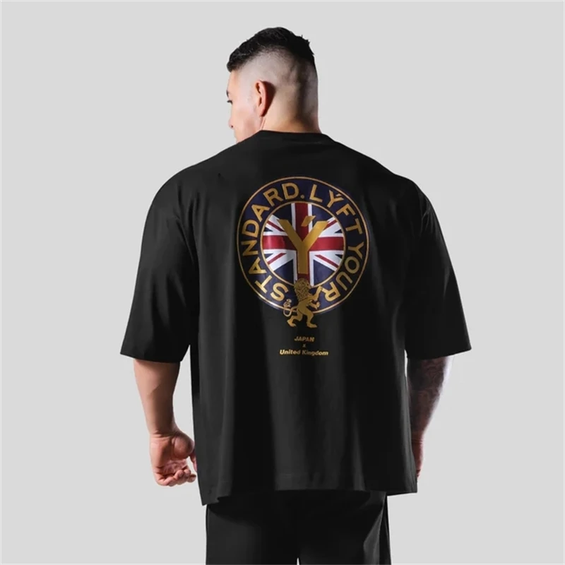 Футболка мужская хлопковая для бега и фитнеса, с коротким рукавом Футболка мужская хлопковая для бега и фитнеса, с коротким рукавом